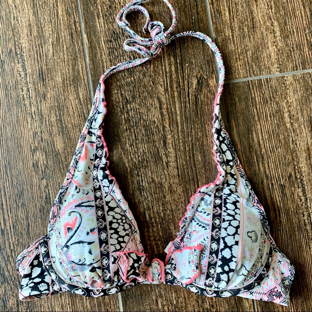 Victoria’s Secret High Tie Halter Bikini Top 32A